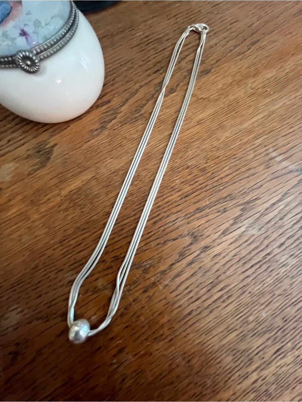 Silpada Thoreau Sterling Silver Triple Strand Single Silver Bead
Necklace